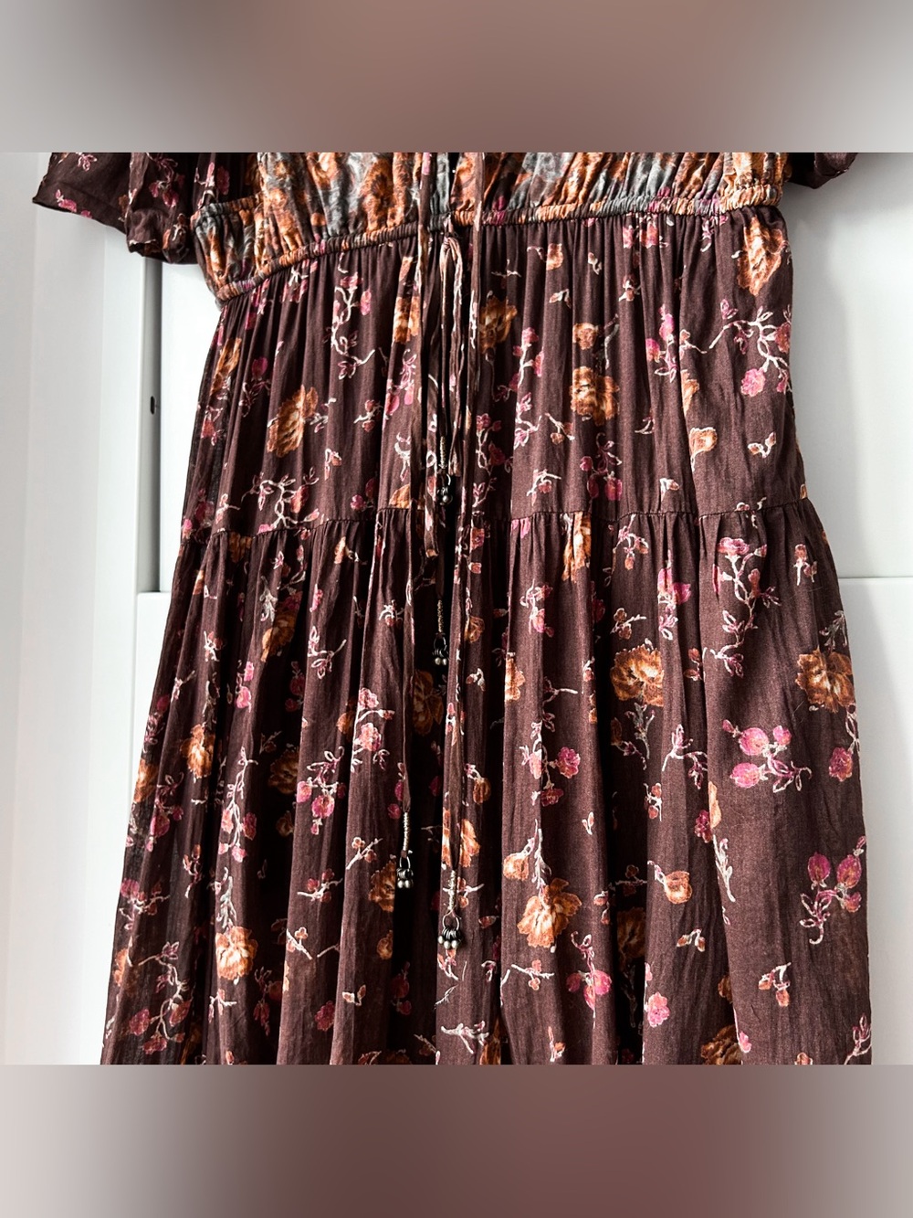 Free People Lysette brown boho floral maxi dress - Picture 5 of 15